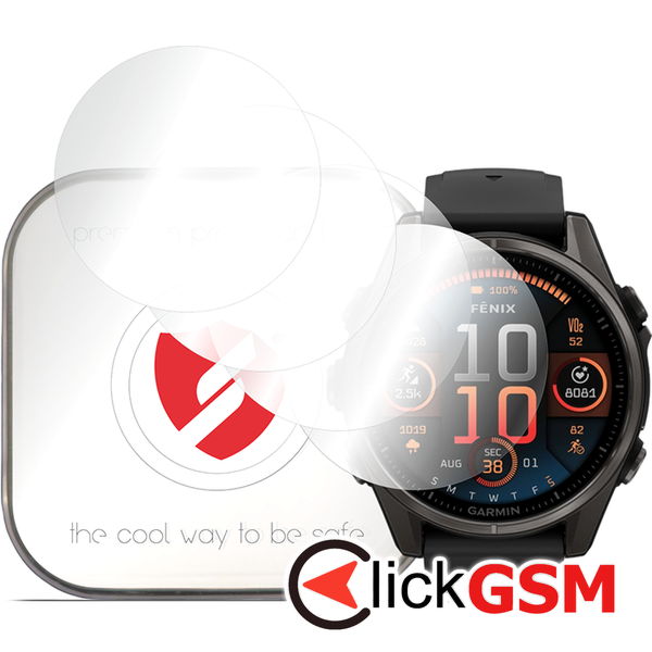 Smart Protection - Premium Classic (4 pack) - Garmin Fenix 8 47mm - Clear