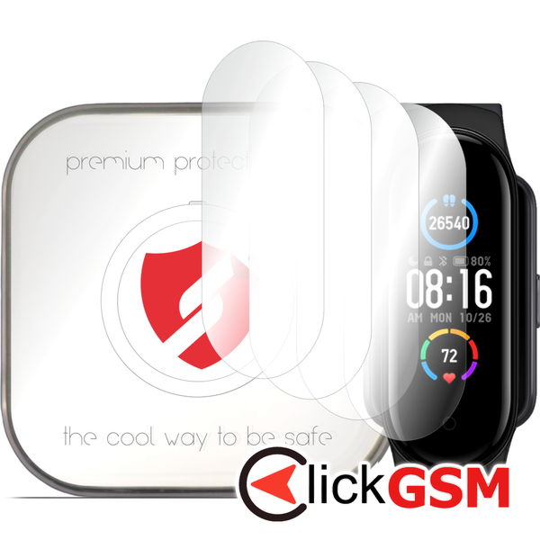 Smart Protection - Premium Classic (4 pack) - Xiaomi Mi Band 5 / 6 / 6 NFC / Amazfit Band 5 - Clear