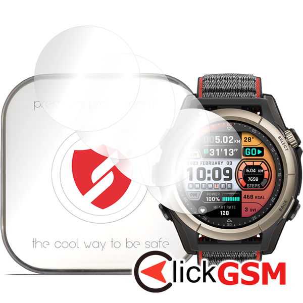 Smart Protection - Premium Classic (4 pack) - Amazfit Cheetah Pro - Clear