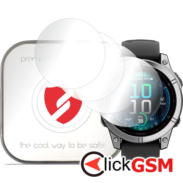 Smart Protection - Premium Classic (4 pack) - Garmin Fenix E - Clear