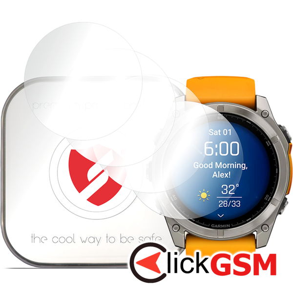 Smart Protection - Premium Classic (4 pack) - Garmin Fenix 8 51mm - Clear