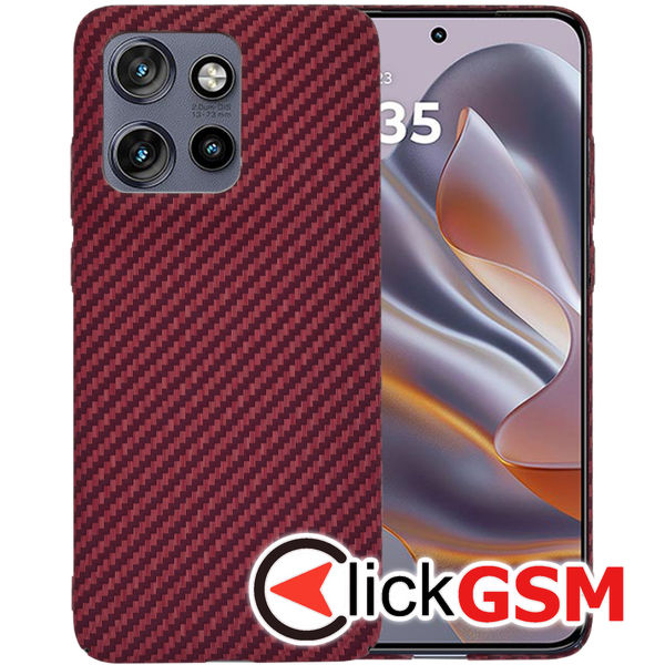 Techsuit - Carbonite FiberShell - Motorola Edge 50 Neo / Motorola ThinkPhone 25 - Red