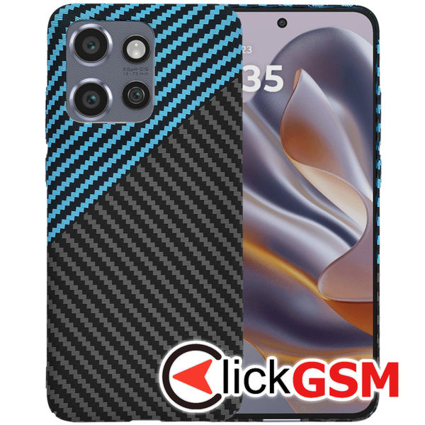 Techsuit - Carbonite FiberShell - Motorola Edge 50 Neo / Motorola ThinkPhone 25 - Blue Pulse