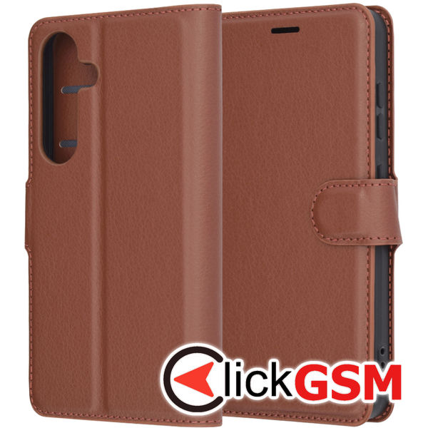 Techsuit - Leather Folio - Samsung Galaxy S25 - Brown