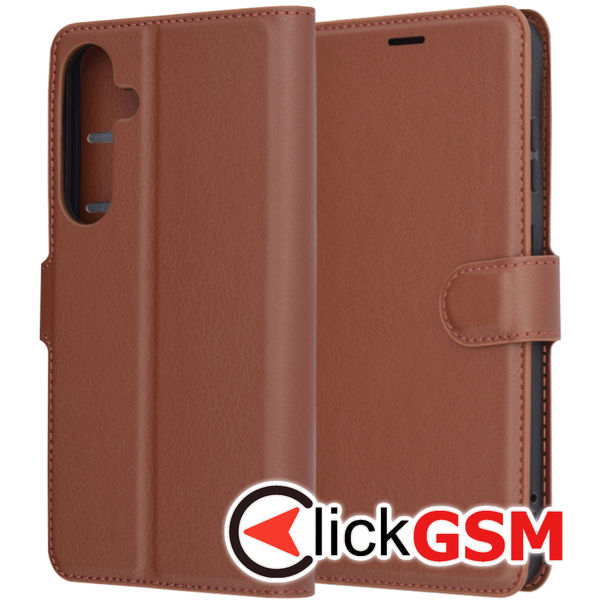 Techsuit - Leather Folio - Samsung Galaxy S25 Plus - Brown