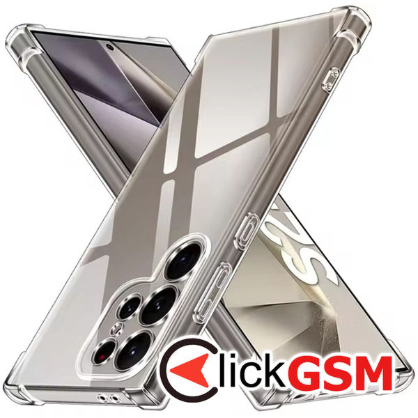Techsuit - Shockproof Clear Silicone - Samsung Galaxy S25 Ultra - Clear