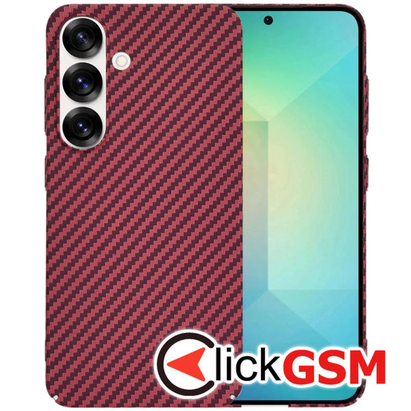 Techsuit - Carbonite FiberShell - Samsung Galaxy S25 - Red