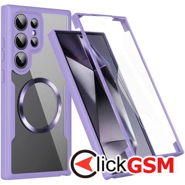 Techsuit - ColorVerse 360 MagSafe Series + Screen Protector - Samsung Galaxy S25 Ultra - Purple