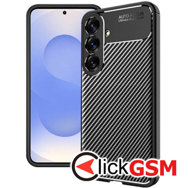 Techsuit - CarbonFiber - Samsung Galaxy S25 - Black