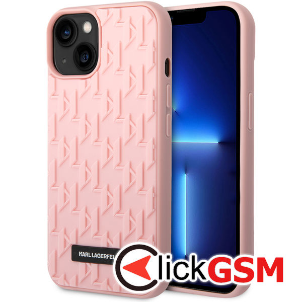 Karl Lagerfeld - 3D Design (KLHCP14MRUPKLPP) - iPhone 14 Plus - Pink Monogram