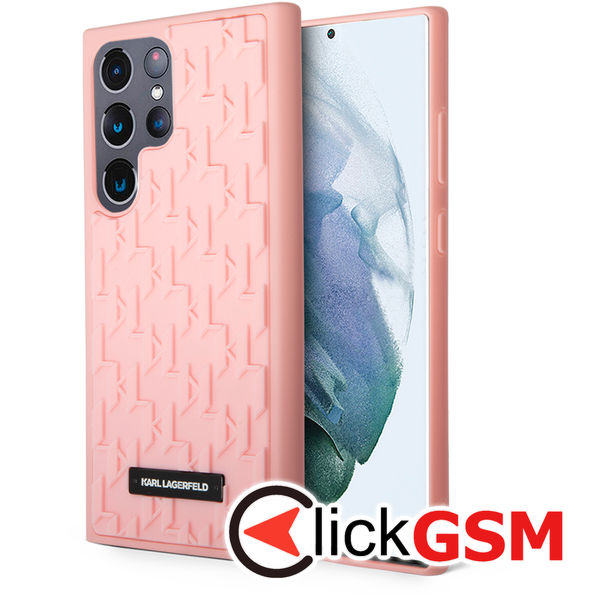 Karl Lagerfeld - 3D Design (KLHCS23LRUPKLPP) - Samsung Galaxy S23 Ultra - Pink Monogram