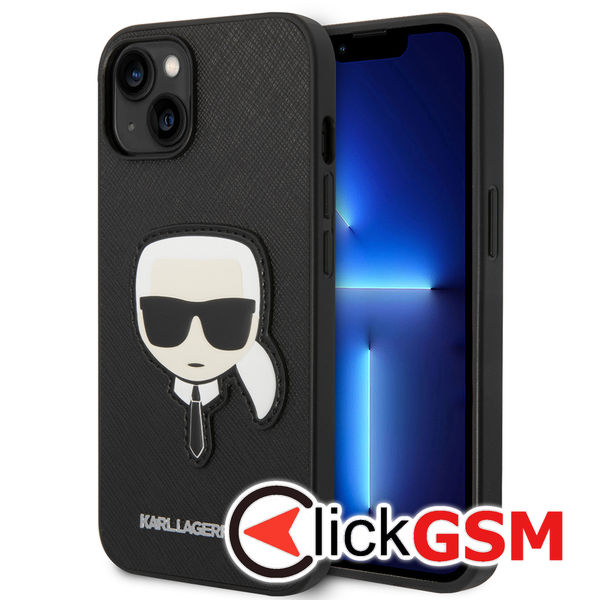 Karl Lagerfeld - Saffiano (KLHCP14MSAPKHK) - iPhone 14 Plus - Karl`s Head