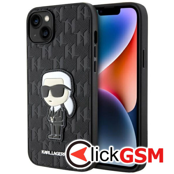 Karl Lagerfeld - Saffiano (KLHCP14MSAKHPKK) - iPhone 14 Plus - Monogram Ikonik