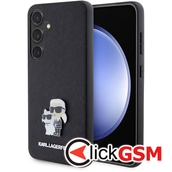Karl Lagerfeld - Saffiano (KLHCS24SPSAKCMPK) - Samsung Galaxy S24 - Karl&Choupette Metal Pin