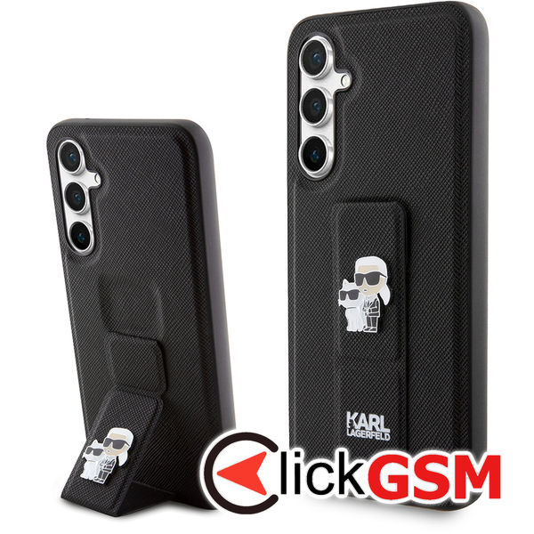 Karl Lagerfeld - Saffiano Gripstand (KLHCS23FEGSAKCPK) - Samsung Galaxy S23 FE - Karl&Choupette