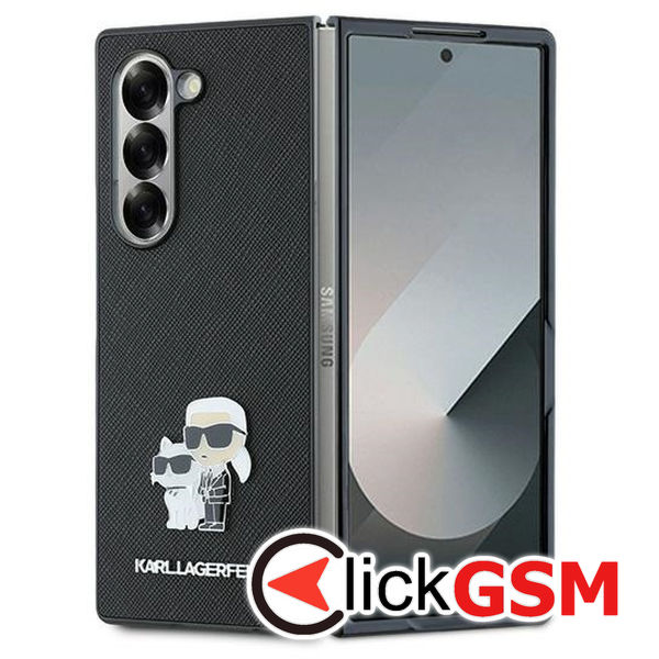 Karl Lagerfeld - Saffiano (KLHCZFD6SAPKCNPK) - Samsung Galaxy Z Fold6 - Karl&Choupette Metal Pin