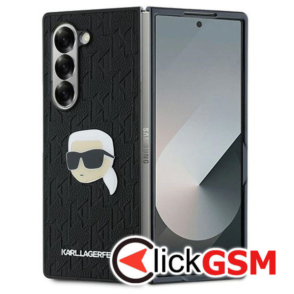 Karl Lagerfeld - Saffiano (KLHCZFD6PGKSKIHK) - Samsung Galaxy Z Fold6 - Monogram Head Pin