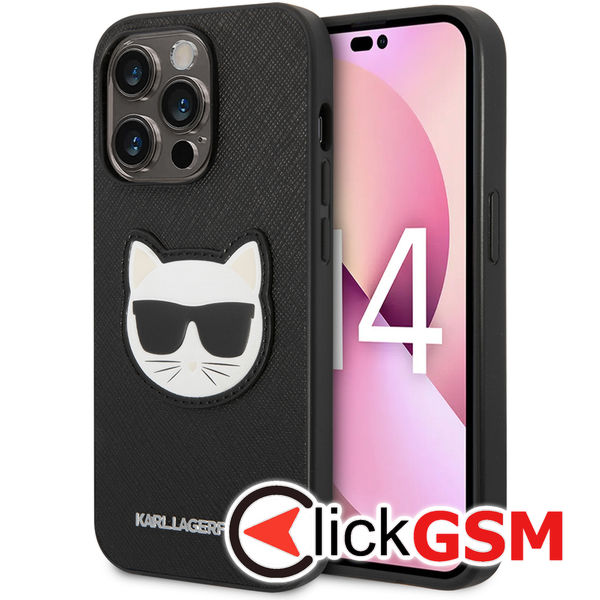 Karl Lagerfeld - Saffiano (KLHCP14XSAPCHK) - iPhone 14 Pro Max - Choupette Head