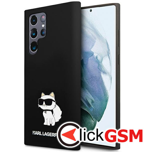 Karl Lagerfeld - Silicone (KLHCS24LSNCHBCK) - Samsung Galaxy S24 Ultra - Choupette