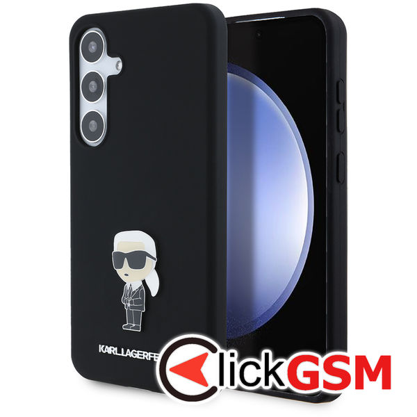 Karl Lagerfeld - Silicone (KLHCS24MSMHKNPK) - Samsung Galaxy S24 Plus - Ikonik Metal Pin