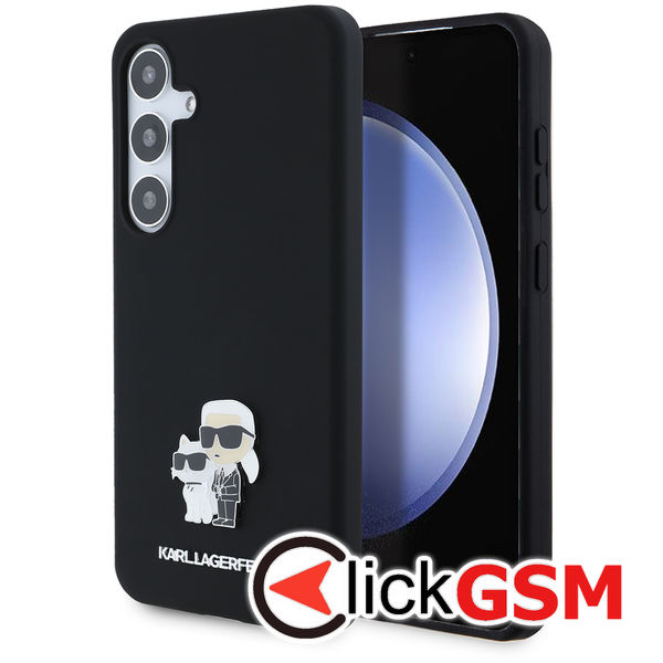 Karl Lagerfeld - Silicone (KLHCS24MSMHKCNPK) - Samsung Galaxy S24 Plus - Karl&Choupette Metal Pin