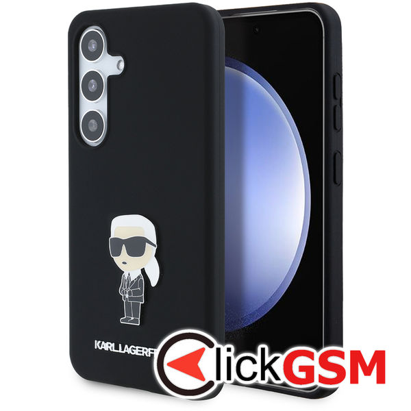 Karl Lagerfeld - Silicone (KLHCS24SSMHKNPK) - Samsung Galaxy S24 - Ikonik Metal Pin