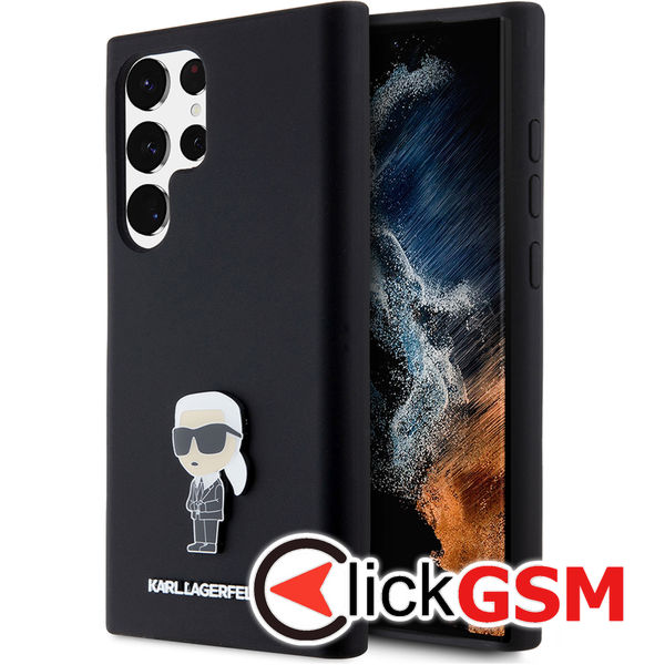 Karl Lagerfeld - Silicone (KLHCS23LSMHKNPK) - Samsung Galaxy S23 Ultra - Ikonik Metal Pin