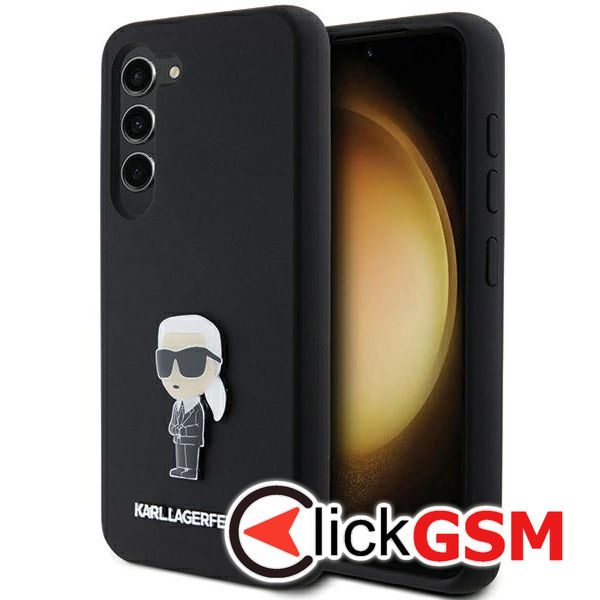 Karl Lagerfeld - Silicone (KLHCS23MSMHKNPK) - Samsung Galaxy S23 Plus - Ikonik Metal Pin