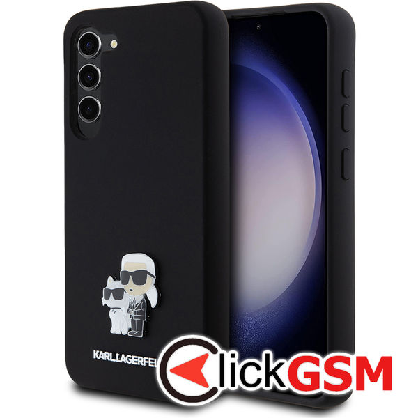 Karl Lagerfeld - Silicone (KLHCS23MSMHKCNPK) - Samsung Galaxy S23 Plus - Karl&Choupette Metal Pin