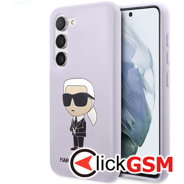 Karl Lagerfeld - Silicone (KLHCS23MSNIKBCU) - Samsung Galaxy S23 Plus - Purple Ikonik