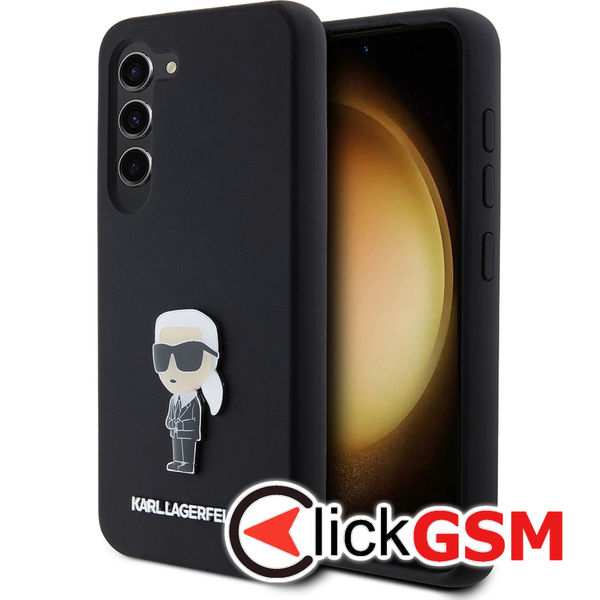 Karl Lagerfeld - Silicone (KLHCS23SSMHKNPK) - Samsung Galaxy S23 - Ikonik Metal Pin