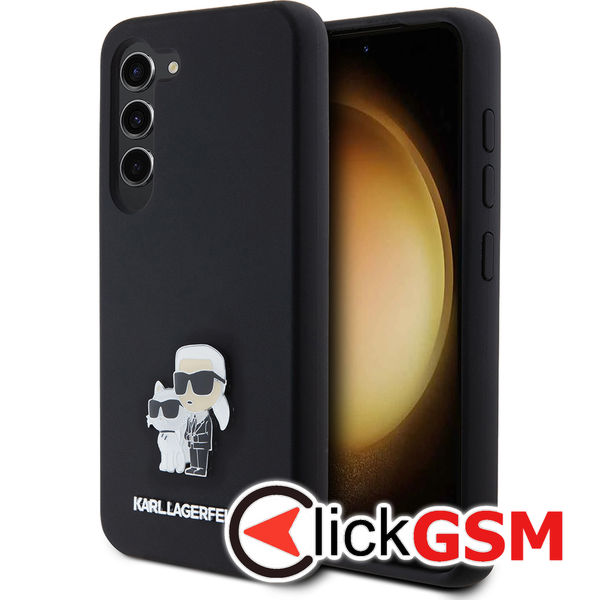 Karl Lagerfeld - Silicone (KLHCS23SSMHKCNPK) - Samsung Galaxy S23 - Karl&Choupette Metal Pin