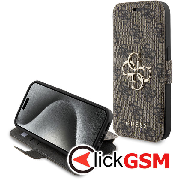 Guess - Book 4G (GUBKP15X4GMGBR) - iPhone 15 Pro Max - Brown