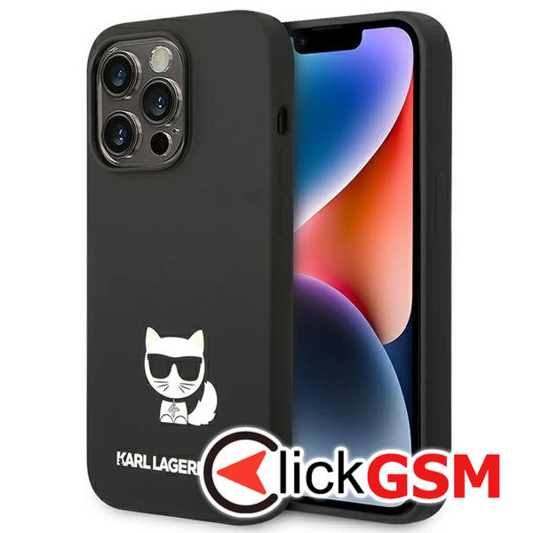 Karl Lagerfeld - Silicone (KLHCP14LSLCTBK) - iPhone 14 Pro - Choupette Body
