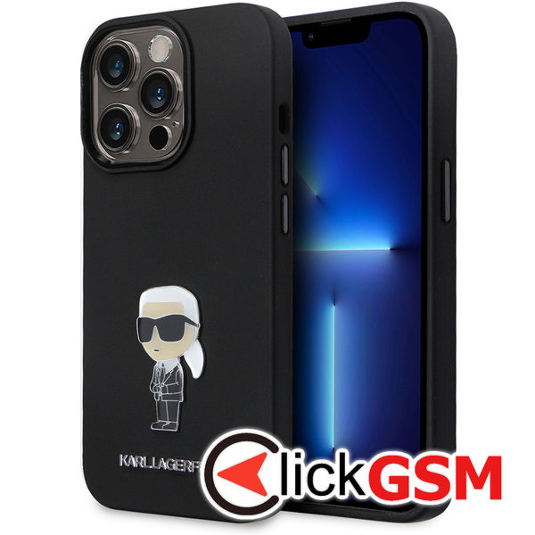 Karl Lagerfeld - Silicone (KLHCP14LSMHKNPK) - iPhone 14 Pro - Ikonik Metal Pin