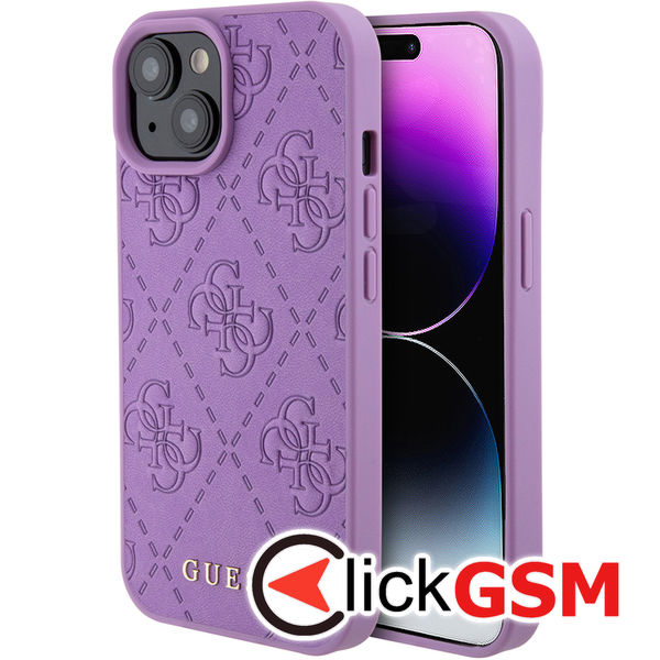 Guess - Leather 4G Stamped (GUHCP15SP4EPMU) - iPhone 15 - Light Purple