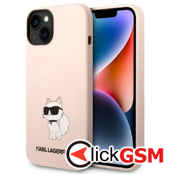 Karl Lagerfeld - Silicone (KLHCP14MSNCHBCP) - iPhone 14 Plus - Pink Choupette