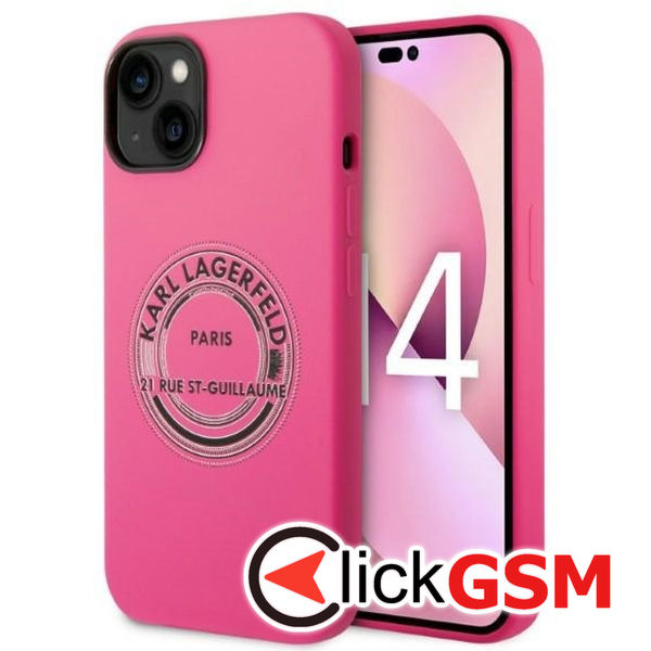 Karl Lagerfeld - Silicone (KLHCP14MSRSGRCF) - iPhone 14 Plus - Pink RSG