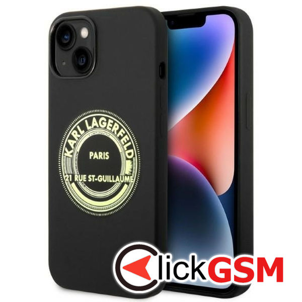 Karl Lagerfeld - Silicone (KLHCP14MSRSGRCK) - iPhone 14 Plus - Black RSG