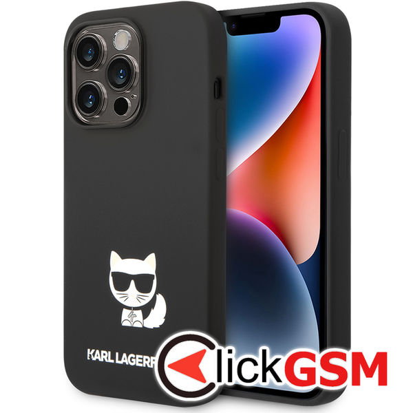Karl Lagerfeld - Silicone (KLHCP14XSLCTBK) - iPhone 14 Pro Max - Choupette