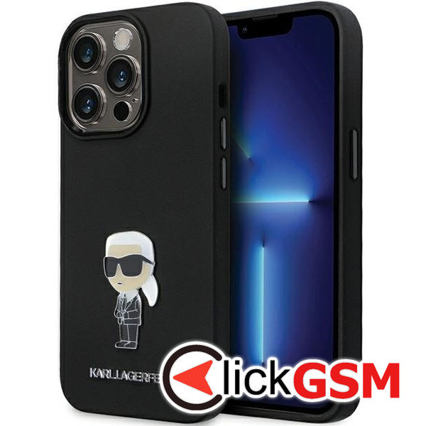 Karl Lagerfeld - Silicone (KLHCP14XSMHKNPK) - iPhone 14 Pro Max - Ikonik Metal Pin