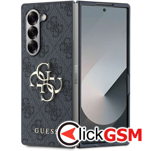 Guess - Leather 4G Metal Logo (GUHCZFD64GMGGR) - Samsung Galaxy Z Fold6 - Black