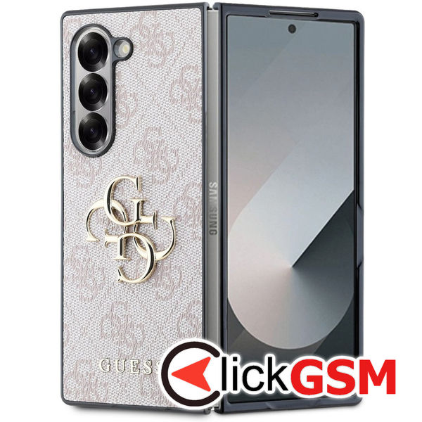 Guess - Leather 4G Metal Logo (GUHCZFD64GMGPI) - Samsung Galaxy Z Fold6 - Pink
