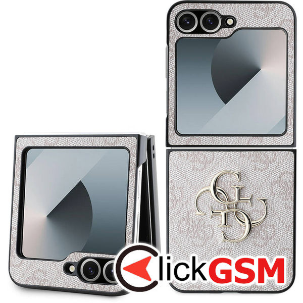 Guess - Leather 4G Metal Logo (GUHCZF64GMGPI) - Samsung Galaxy Z Flip6 - Pink