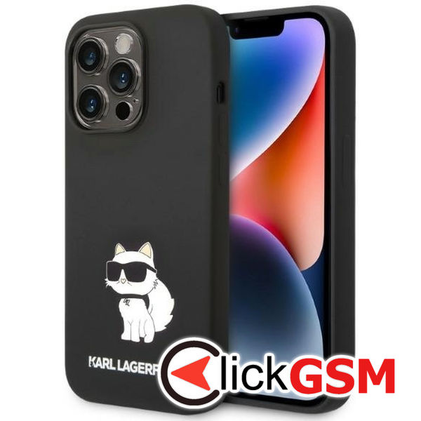 Karl Lagerfeld - Silicone (KLHCP14XSNCHBCK) - iPhone 14 Pro Max - Choupette