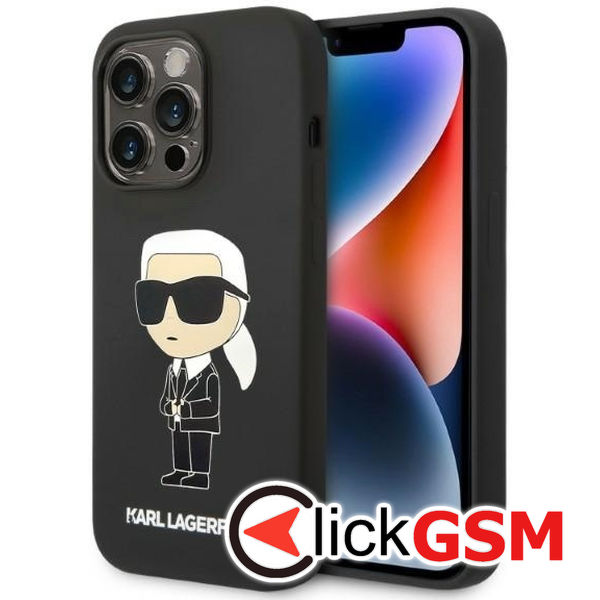 Karl Lagerfeld - Silicone (KLHCP14XSNIKBCK) - iPhone 14 Pro Max - Ikonik