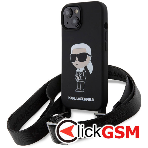 Karl Lagerfeld - Silicone Crossbody (KLHCP15SSCBSKNK) - iPhone 15 - Ikonik