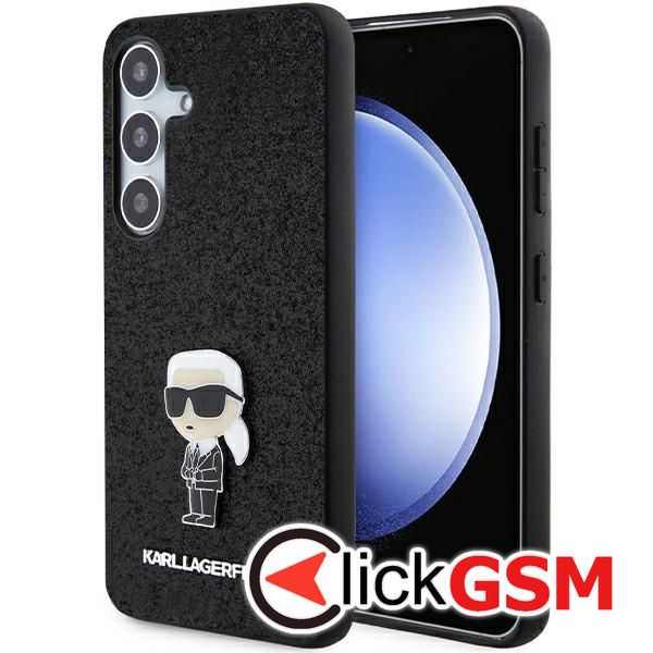 Karl Lagerfeld - Hardcase Fixed Glitter (KLHCS24MGKNPSK) - Samsung Galaxy S24 Plus - Ikonik Logo
