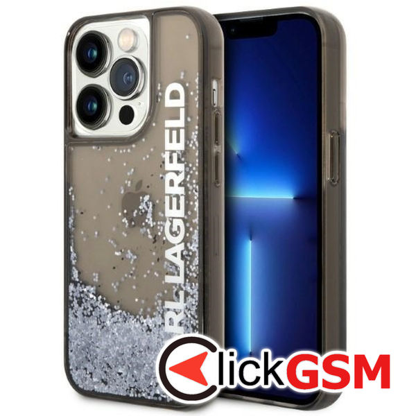 Karl Lagerfeld - Hardcase Liquid Glitter (KLHCP14LLCKVK) - iPhone 14 Pro - Elong