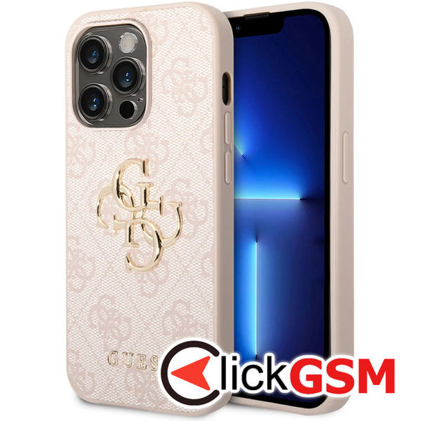 Guess - Hardcase 4G Big Metal Logo (GUHCP15X4GMGPI) - iPhone 15 Pro Max - Pink